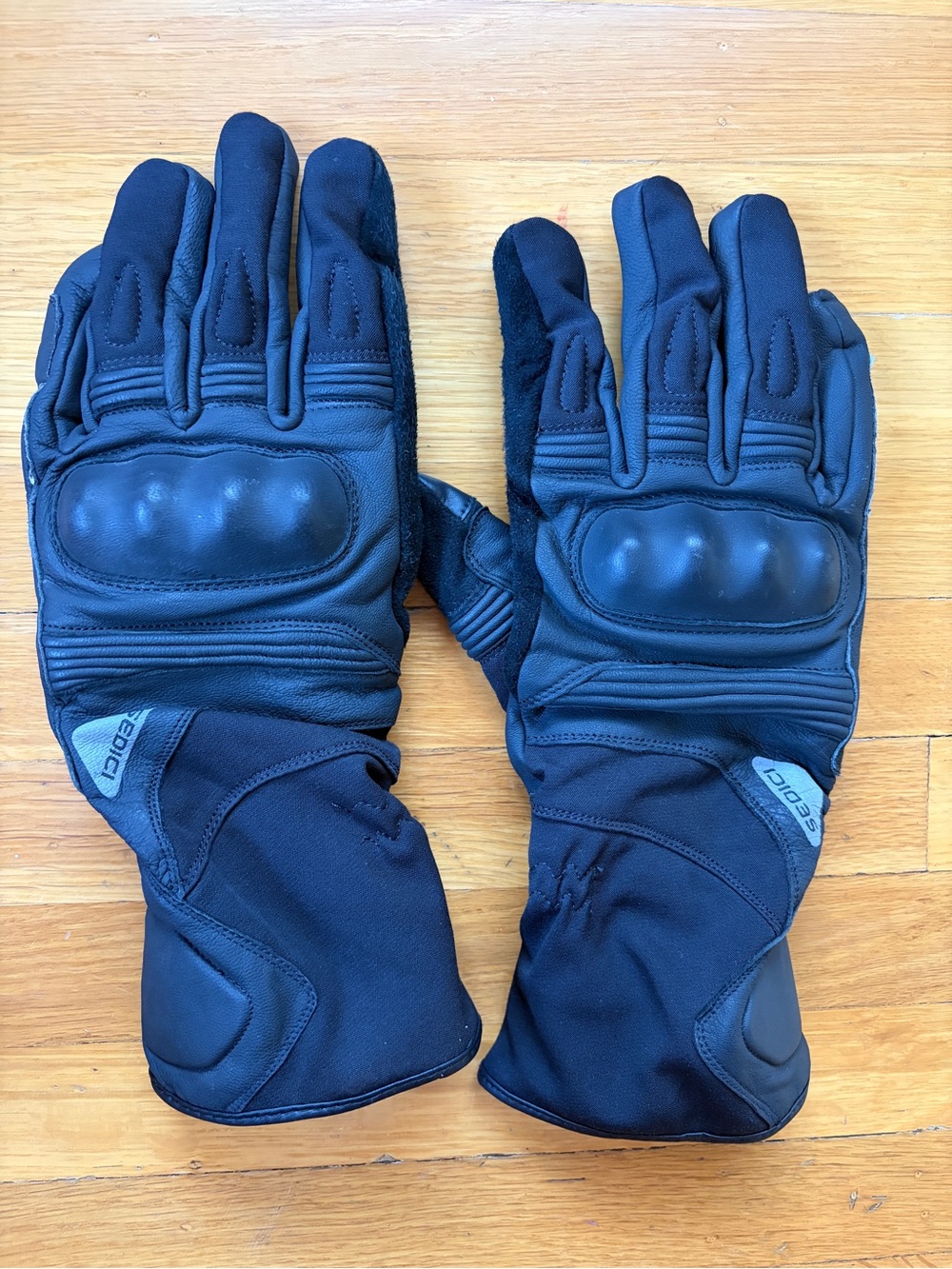 Sedici leather MTX MTB motorcycle gloves knuckle protection padded XL Black bike